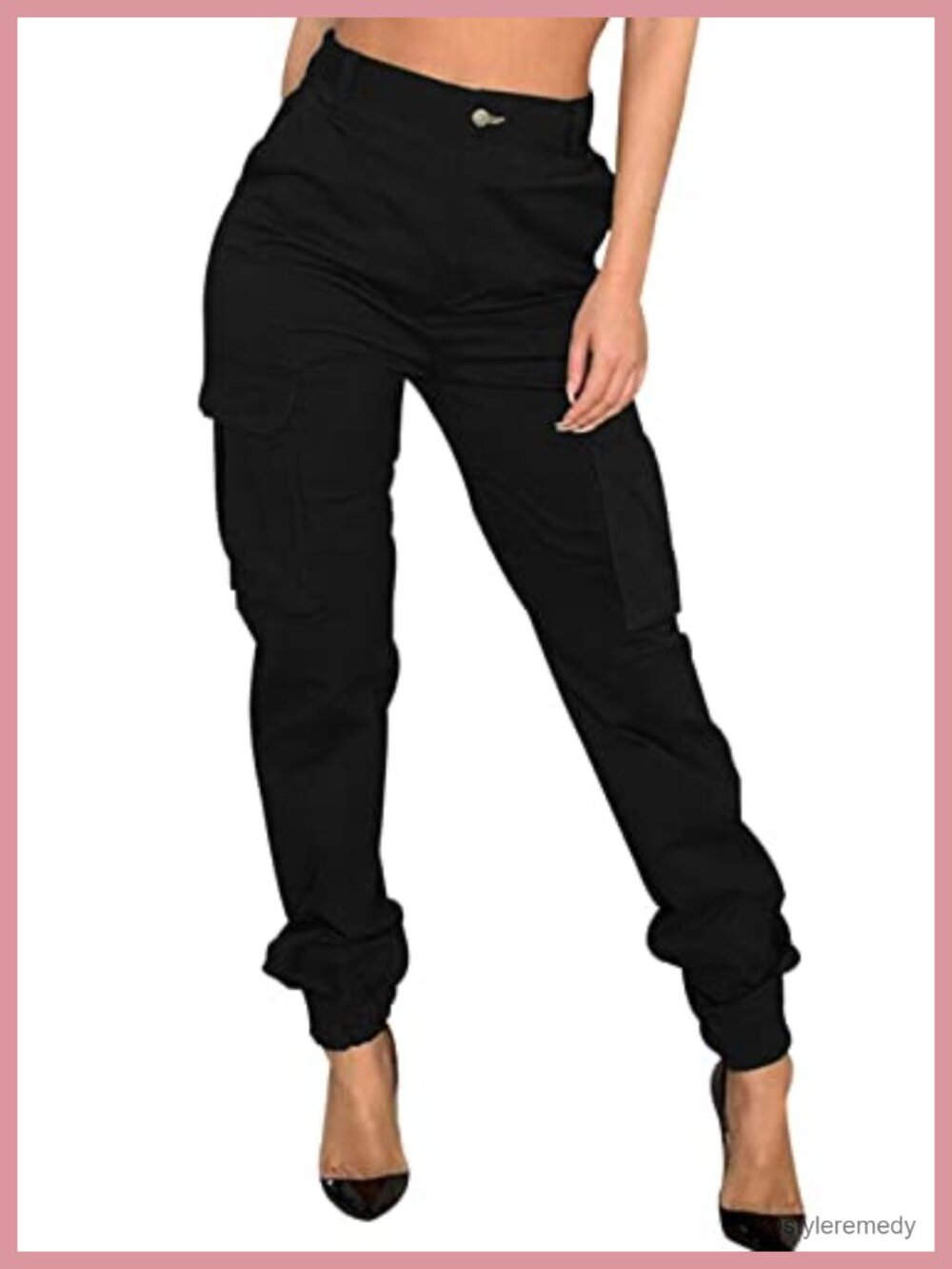 Women's Hiking Cargo Jogger Pants Tapered Pockets Polyester Blend